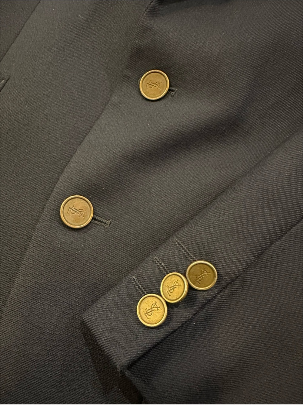 YSL Vintage Men's Blazer in Navy Blue - Size Small Slim (see measurements) - Picture 8 of 16
